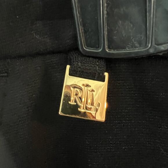 Ralph Lauren LRL Black Label Knit Viscose Blend Ankle Pants Sz M Stretch - Picture 4 of 13